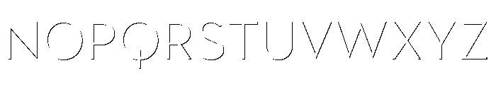 Town Emboss Regular Stroke Font UPPERCASE