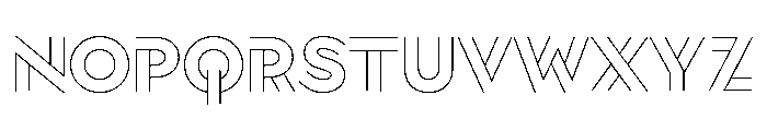 Town Lines Black Outer Font LOWERCASE