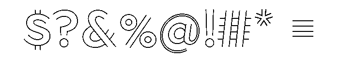 Town Lines Bold Outer Font OTHER CHARS