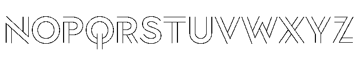 Town Lines Bold Outer Font LOWERCASE