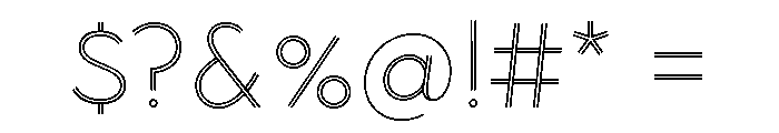 Town Lines Light Font OTHER CHARS