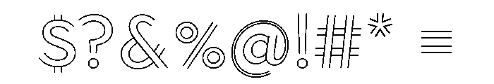 Town Lines Medium Outer Font OTHER CHARS