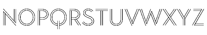 Town Lines Regular Outer Font UPPERCASE