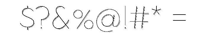 Town Shadow Extra Thin Font OTHER CHARS