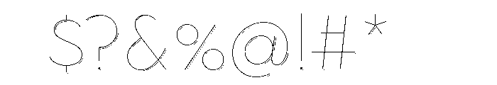 Town Shadow Hairline Font OTHER CHARS