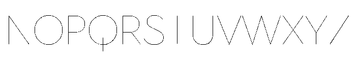 Town Shadow Hairline Font UPPERCASE