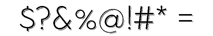 Town Shadow Light Font OTHER CHARS