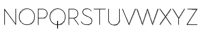 Town Shadow Thin Font LOWERCASE