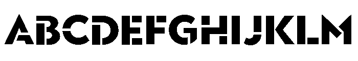 Town Stencil Black Font UPPERCASE