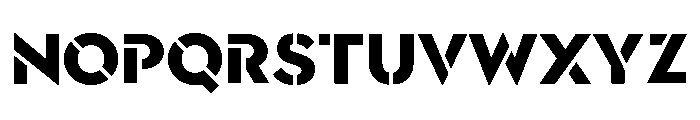 Town Stencil Black Font LOWERCASE