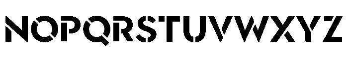 Town Stencil Bold Font LOWERCASE