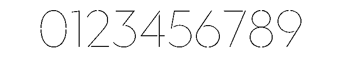 Town Stencil Extra Thin Font OTHER CHARS