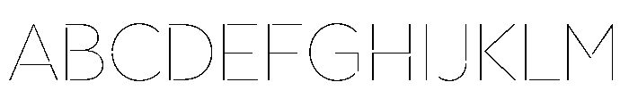 Town Stencil Extra Thin Font UPPERCASE