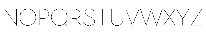 Town Stencil Extra Thin Font LOWERCASE