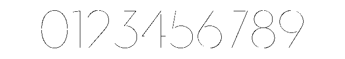 Town Stencil Hairline Font OTHER CHARS