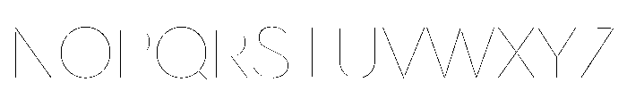 Town Stencil Hairline Font UPPERCASE