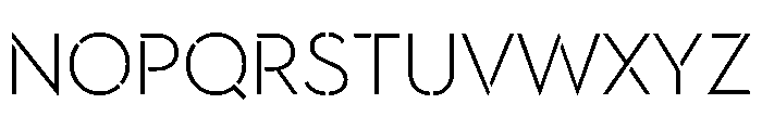 Town Stencil Light Font UPPERCASE