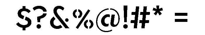 Town Stencil Medium Font OTHER CHARS