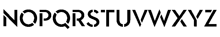 Town Stencil Medium Font LOWERCASE