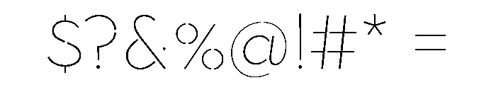 Town Stencil Thin Font OTHER CHARS