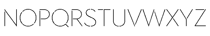 Town Stencil Thin Font UPPERCASE