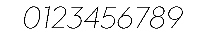 Town Text Extra Light Italic Font OTHER CHARS