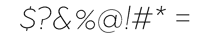 Town Text Extra Light Italic Font OTHER CHARS