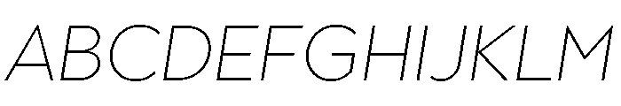 Town Text Extra Light Italic Font UPPERCASE