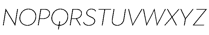Town Text Extra Light Italic Font UPPERCASE
