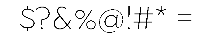 Town Text Extra Light Font OTHER CHARS
