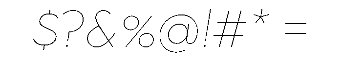 Town Text Extra Thin Italic Font OTHER CHARS
