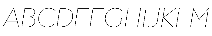Town Text Extra Thin Italic Font UPPERCASE