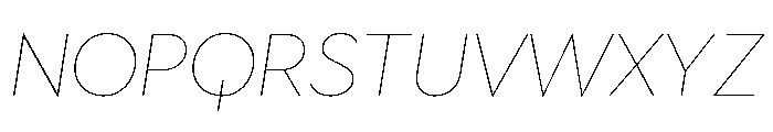 Town Text Extra Thin Italic Font UPPERCASE