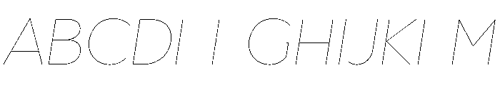 Town Text Hairline Italic Font UPPERCASE