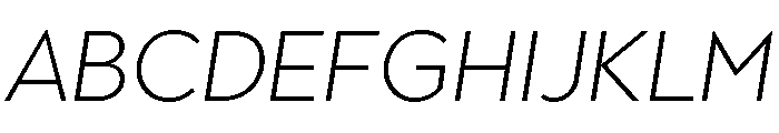 Town Text Light Italic Font UPPERCASE
