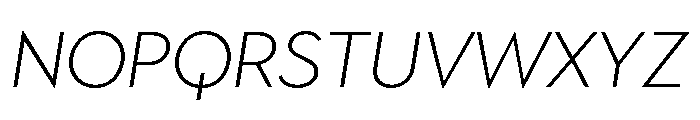 Town Text Light Italic Font UPPERCASE