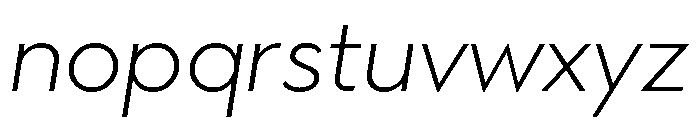 Town Text Light Italic Font LOWERCASE