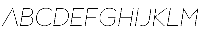 Town Text Thin Italic Font UPPERCASE
