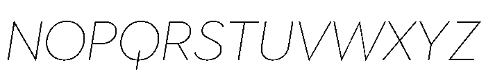 Town Text Thin Italic Font UPPERCASE
