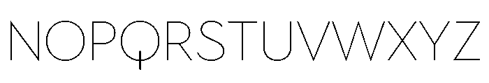 Town Text Thin Font UPPERCASE