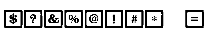 ToyBox Blocks Line Font OTHER CHARS