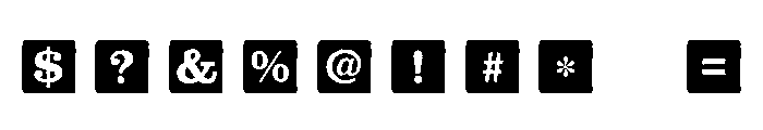 ToyBox Blocks Solid Font OTHER CHARS