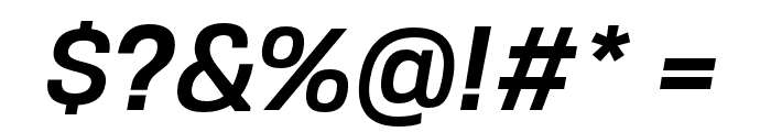 Tofino Personal Semibold Italic Font OTHER CHARS