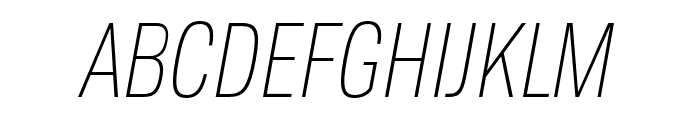 Tofino Pro Personal Cond Light Italic Font UPPERCASE