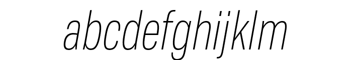 Tofino Pro Personal Cond Light Italic Font LOWERCASE