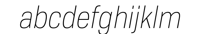 Tofino Pro Personal Narrow Light Italic Font LOWERCASE