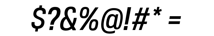 Tofino Pro Personal Narrow Medium Italic Font OTHER CHARS