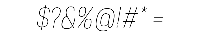 Tofino Pro Personal Narrow Thin Italic Font OTHER CHARS