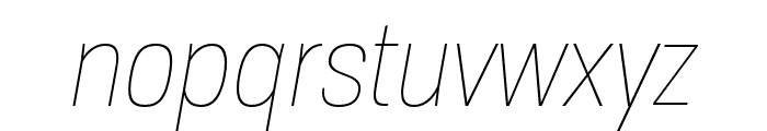 Tofino Pro Personal Narrow Thin Italic Font LOWERCASE
