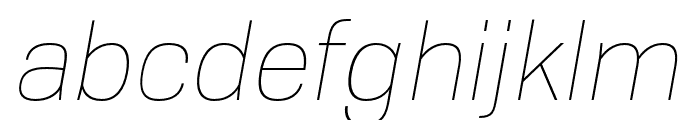 Tofino Pro Personal Thin Italic Font LOWERCASE